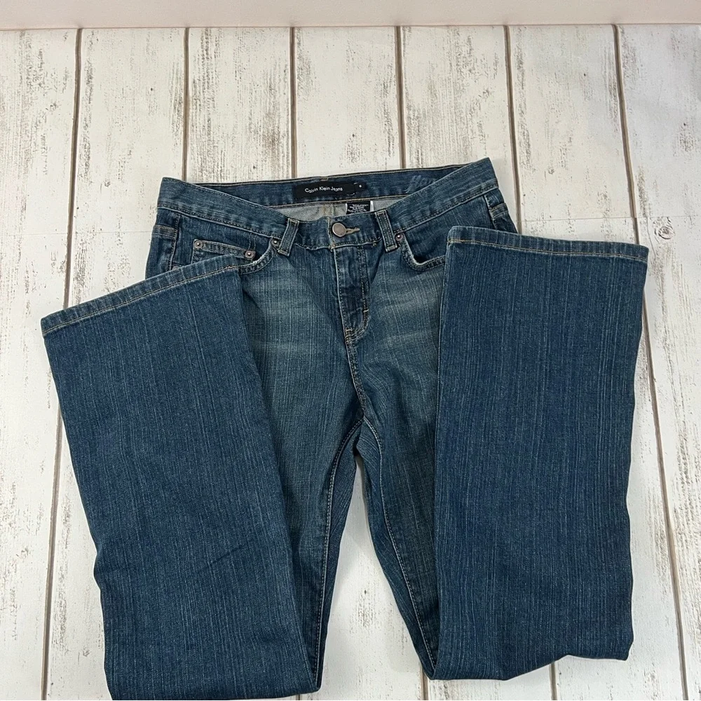 Calvin Klein Women's Flare Jeans Size 6 Boot Cut Wide Leg - Picture 7 of 12